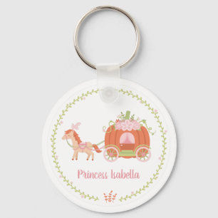 Porte-clés Princesse Orange Carrosse Citrouille Personnalisé