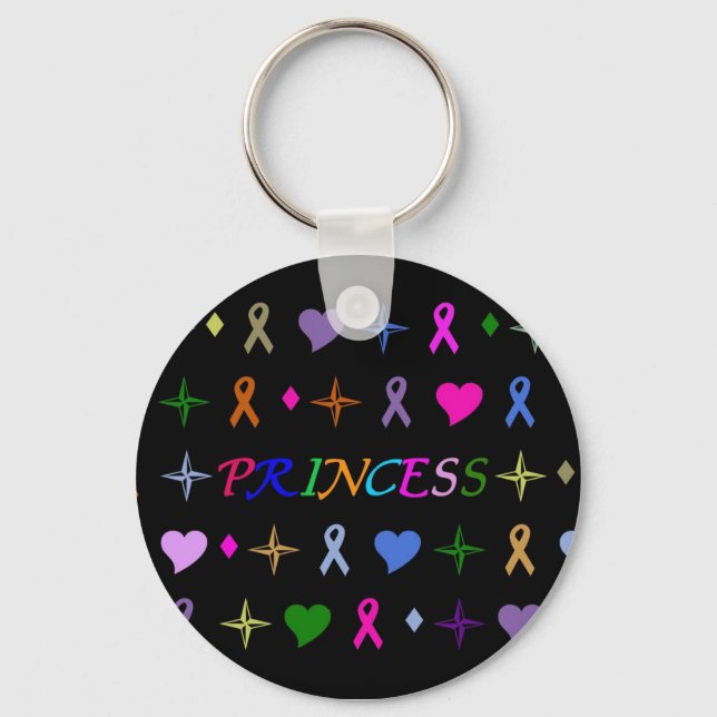 Porte-clés Princesse Porte - clé de mode Noir (Recto)