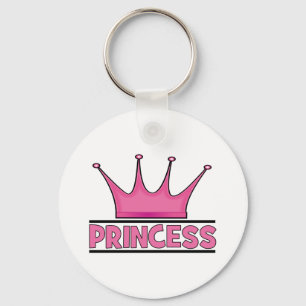 Porte-clés Princesse rose personnalisée