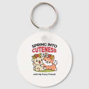 Porte-clés Printemps dans la laideur - Illustration de chien 