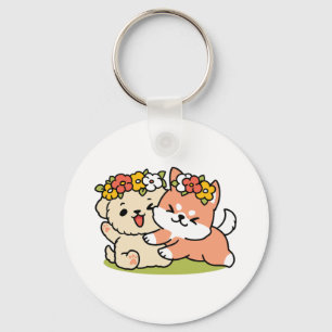 Porte-clés Printemps dans la laideur - Illustration de chien 