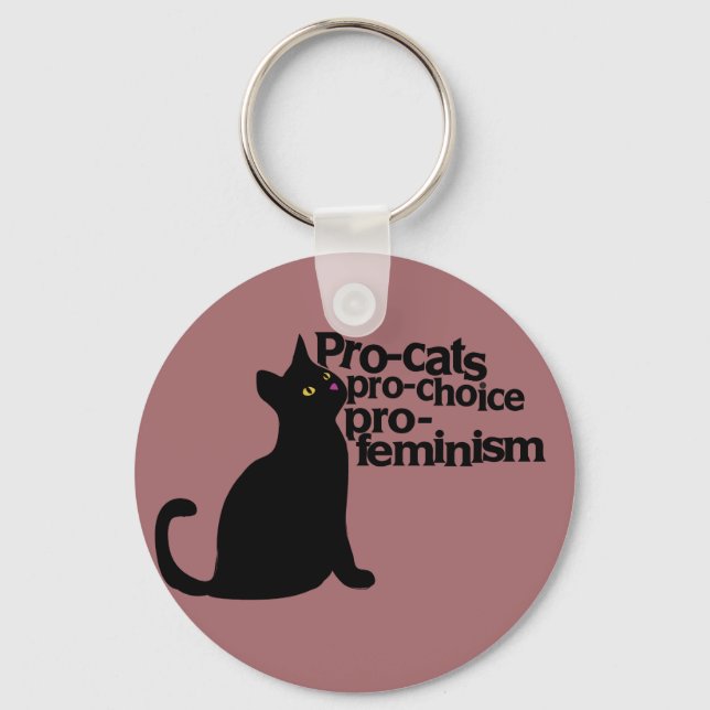 Porte-clés pro-chats pro-choix pro-féminisme (Recto)