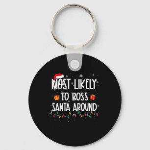 Porte-clés Probablement Boss Père Noël Autour De Noël Fun Xma