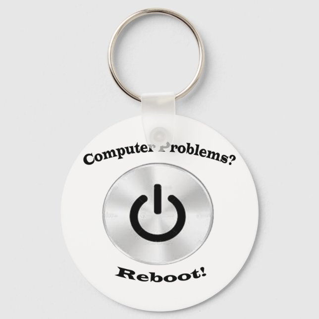 Porte-clés Problèmes informatiques Lettres noires (Recto)