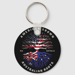 Porte-clés Produit américain RACINES australiennes Drapeau de