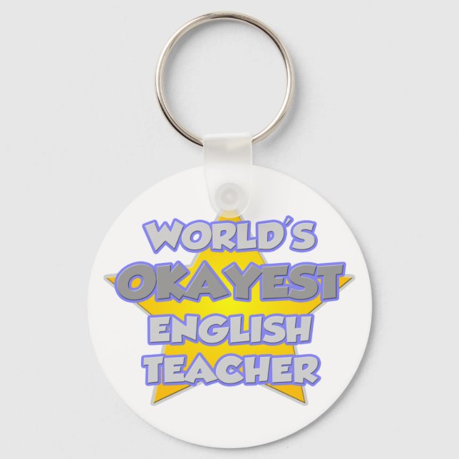 Porte-clés Professeur d'anglais World's Okayest .. Plaisanter (Recto)