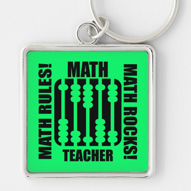 Porte-clés professeur de maths frais (Devant)