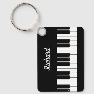 Porte-clés Professeur de piano personnalisé au clavier