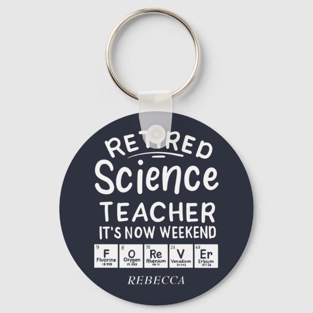 Porte-clés Professeur de sciences à la retraite C'est le week (Recto)
