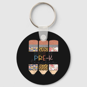 Porte-clés Professeur Fun Leopard Pencil Joyeux Premier Jour