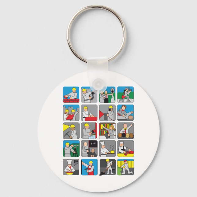 Porte-clés Professions différentes (Recto)