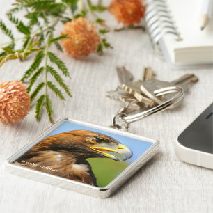 Porte-clés Profil du jeune Aigle d'or remarquable Raptor