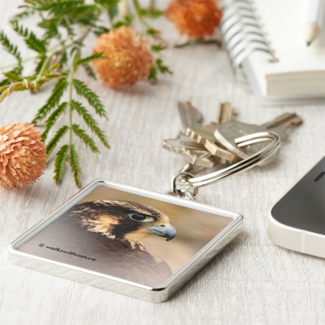 Porte-clés Profil d'un faucon pèlerin (Côté)