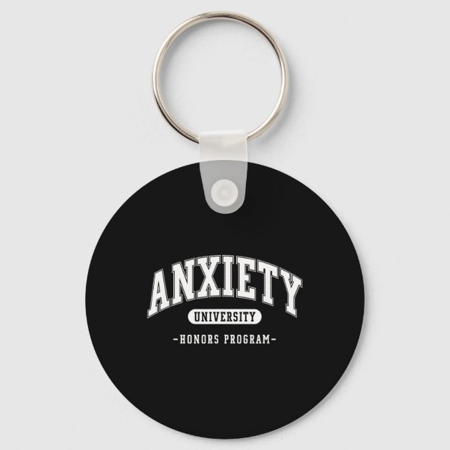 Porte-clés Programme d'honneurs d'anxiété universitaire Drôle (Recto)