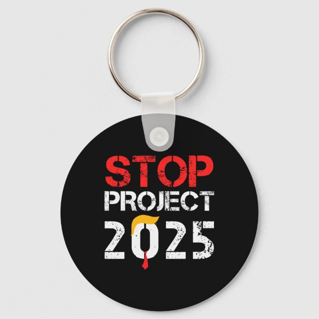 Porte-clés Projet de Trump 2025 contre Trump 3 (Recto)