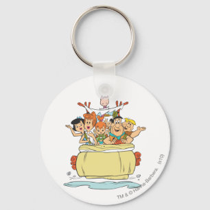 Porte-clés Promenade en voiture de famille de Flintstones