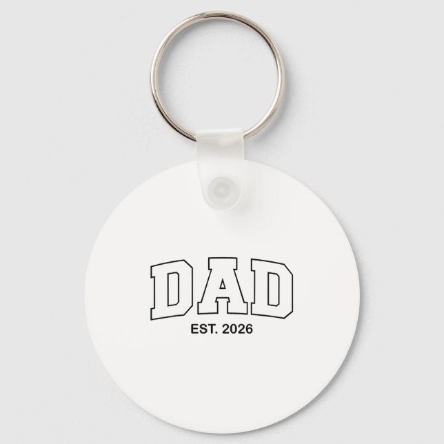Porte-clés Promoted To Dad Est 2026 Daddy  (Recto)