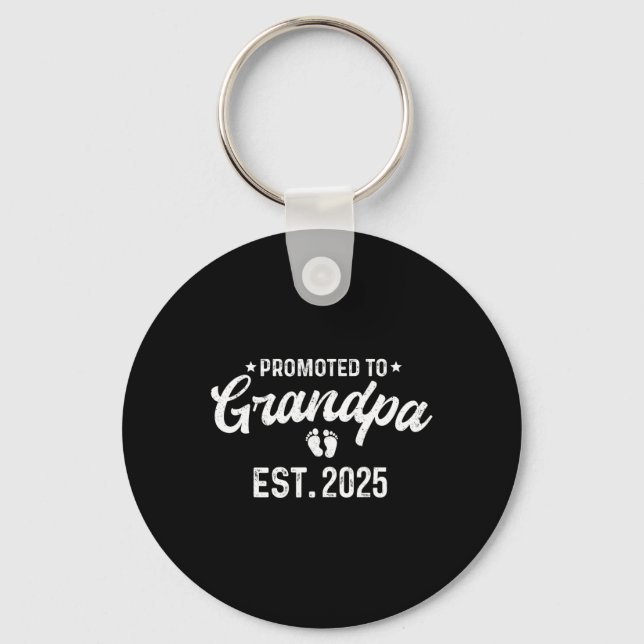 Porte-clés Promoted To Grandpa 2025 Funny Pregnancy Grandfath (Recto)
