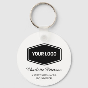 Porte-clés promotionnel avec logo d'entreprise et 