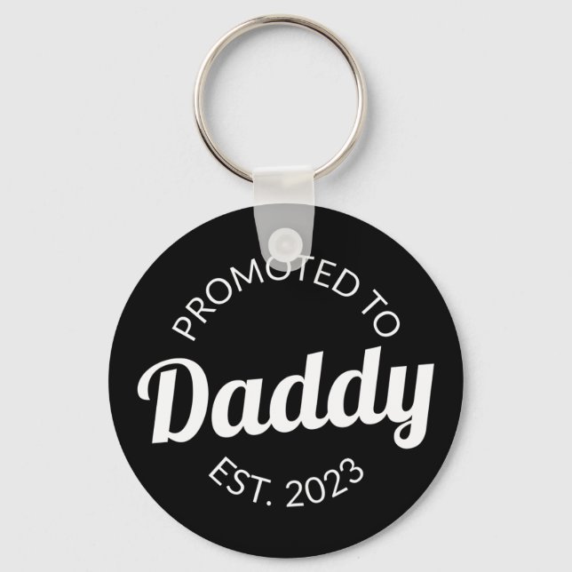 Porte-clés Promu À Daddy Est. 2023 I (Recto)
