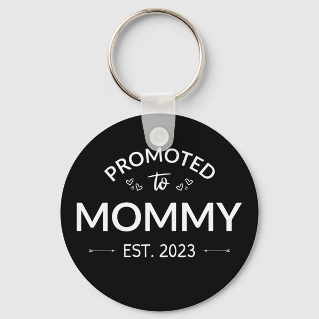 Porte-clés Promu À Mommy Est. 2023 II (Recto)