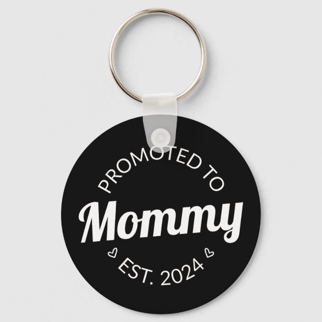 Porte-clés Promu À Mommy Est. 2024 I (Recto)