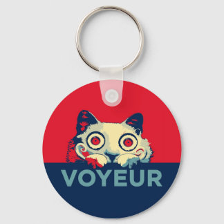 Porte-clés Propagande de chat VOYEUR