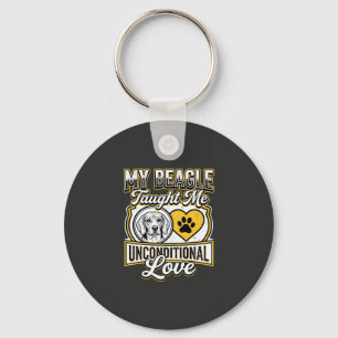 Porte-clés Propriétaire de chien d'amour inconditionnel Beagl
