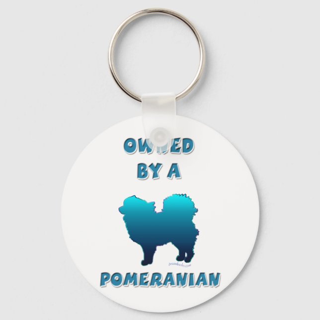 Porte-clés Propriété d'un Poméranien (Recto)