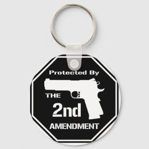 Porte-clés Protégé par le deuxième amendement .png (noir)