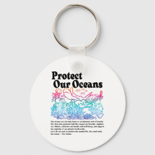 Porte-clés Protéger nos océans Sauver la Terre Journée mondia
