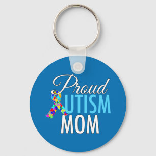 Porte-clés Proud Autism Mom Beautiful Blue