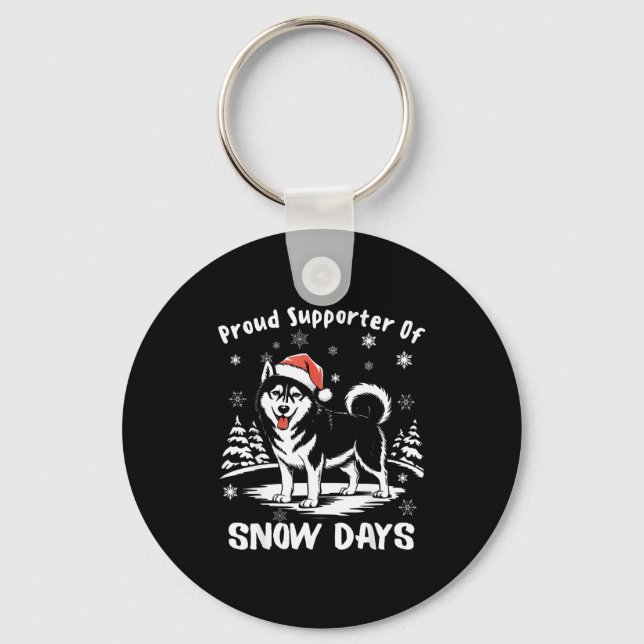 Porte-clés Proud Suprter Of Snow Days Cute Winter Snowflake F (Recto)