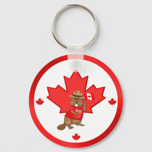 Porte-clés Proudly Canadian Beaver