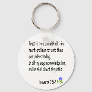Porte-clés Proverbes 3:5-6 porte - clé