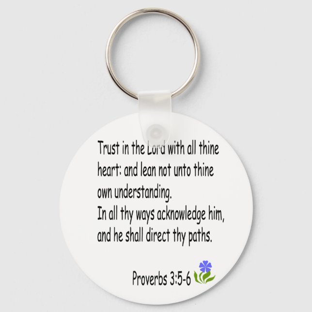 Porte-clés Proverbes 3:5-6 porte - clé (Recto)
