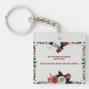 Porte-clés Psaume 11:5, No Violence