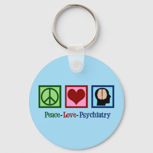Porte-clés Psychiatre Paix amour Psychiatrie