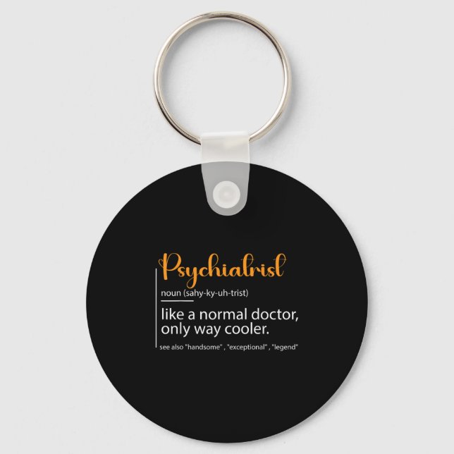 Porte-clés Psychiatrist Definition Psychiatry Doctor Speciali (Recto)