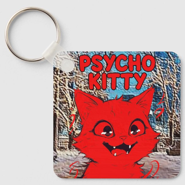 PORTE-CLÉS PSYCHO KITTY (Recto)