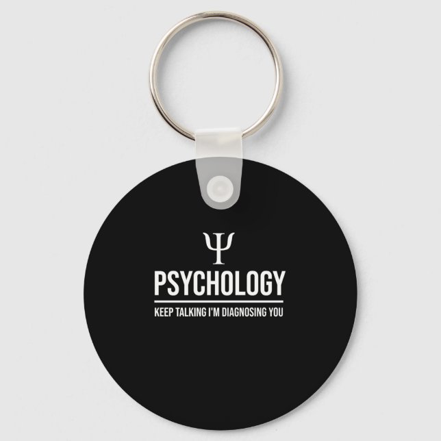 Porte-clés Psychologie continuez à parler Je vous diagnostiqu (Recto)