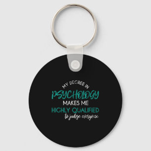 Porte-clés Psychologie Degré Funny Sarcastique Psychologue Ps