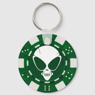 Porte-clés puce de poker alien alternatif