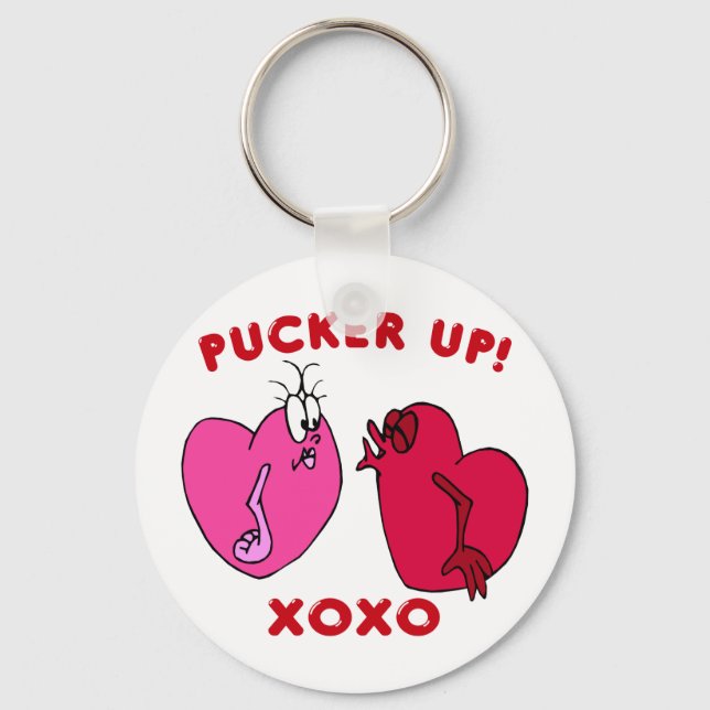 Porte-clés Pucker up Valentine Hearts Porte - clé (Recto)