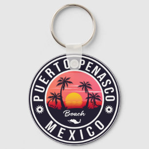 Porte-clés Puerto Peñasco Mexique Beach Retro Sunset