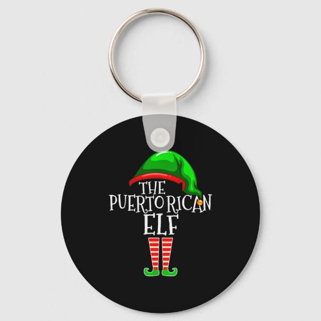 Porte-clés Puerto Rican Elf Family Matching Group Christmas G (Recto)