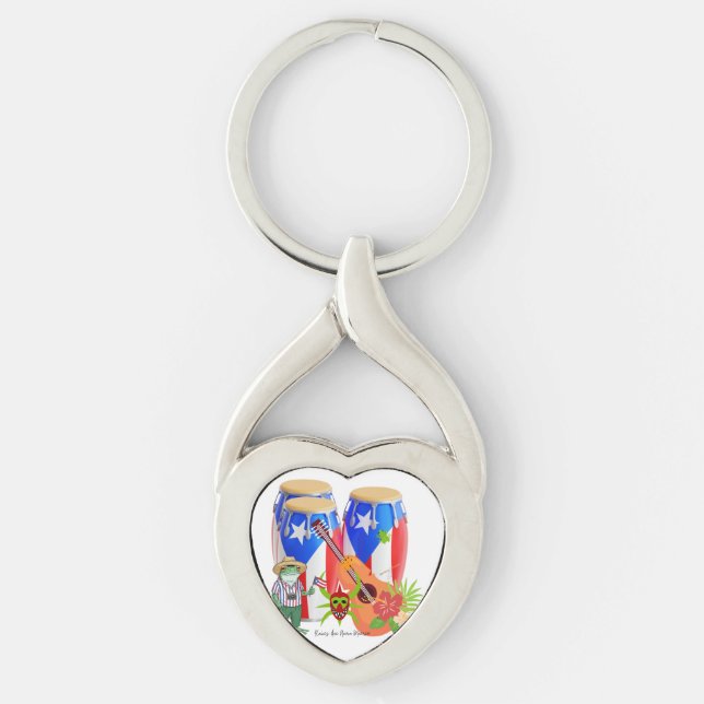 Porte-clés Puerto Rico Cultural Metal Keychain (Devant)