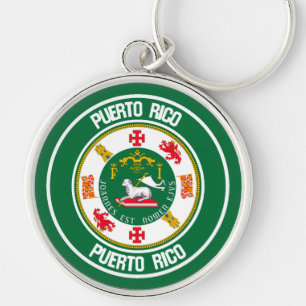 Porte-clés Puerto Rico Round Emblem