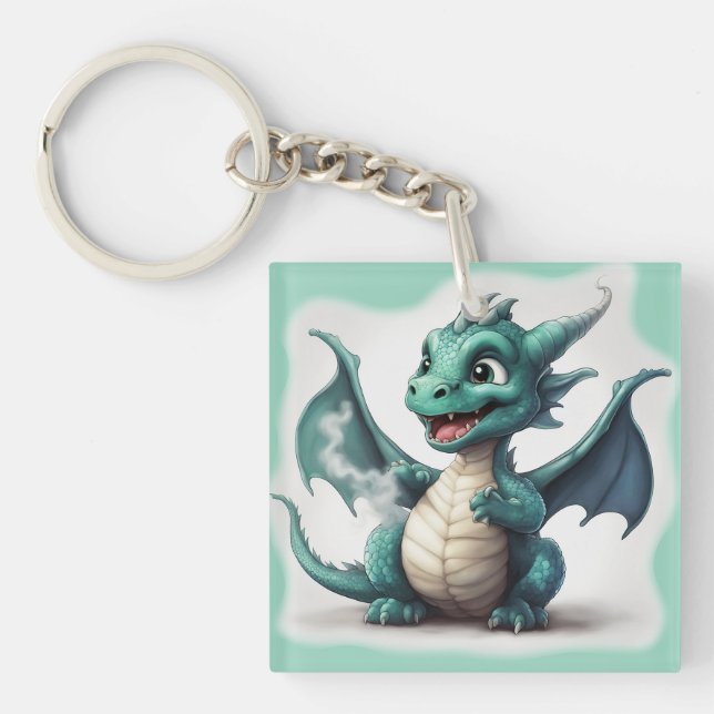 Porte-clés Puff Le Petit Dragon Magique (Devant)