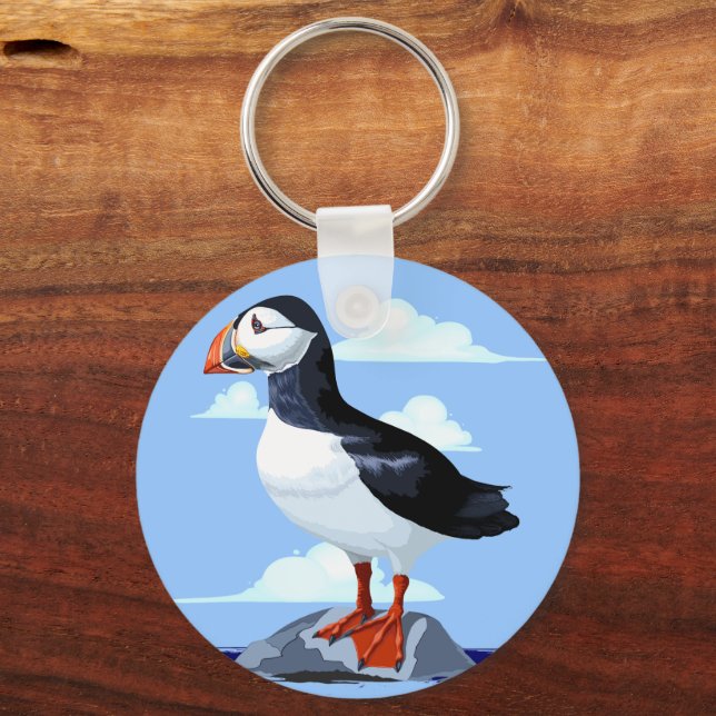 Porte-clés Puffin Cute Oiseau de mer Atlantique (Recto)